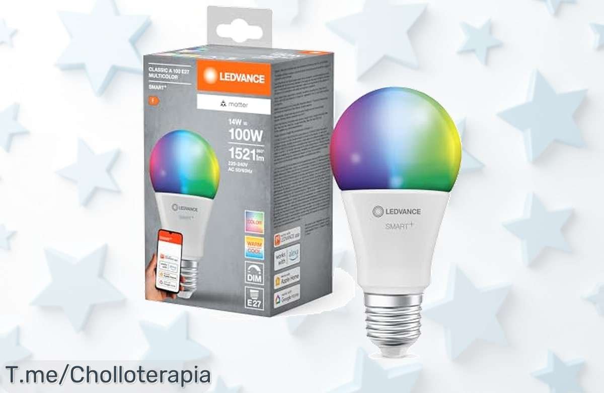 Transforma tu hogar con la lámpara LED SMART+ MATTER: control de voz, colores personalizables y fácil conexión a un precio loco. ¡Aprovecha este ofertón antes que se agote!