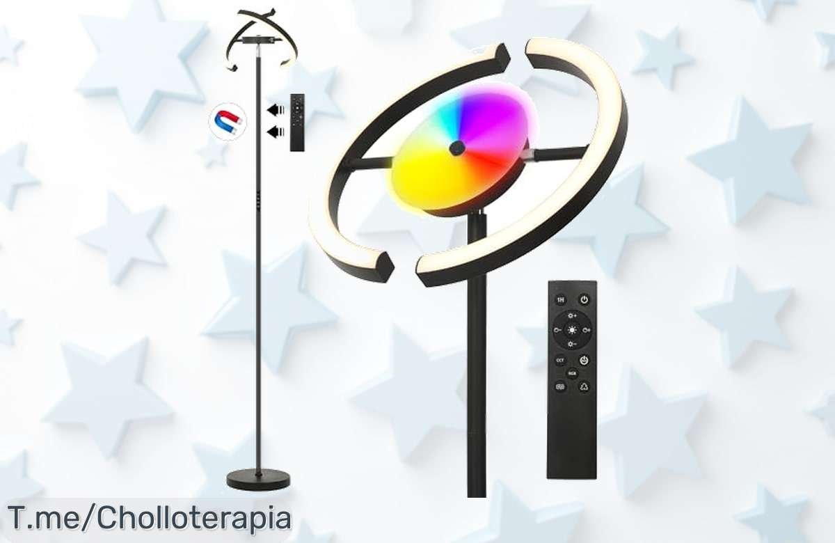 Transforma tu hogar con la lámpara de pie RGB, regulable y a distancia. ¡Super chollo que aporta vida y estilo! Oferta limitada, no esperes más y compra ya.