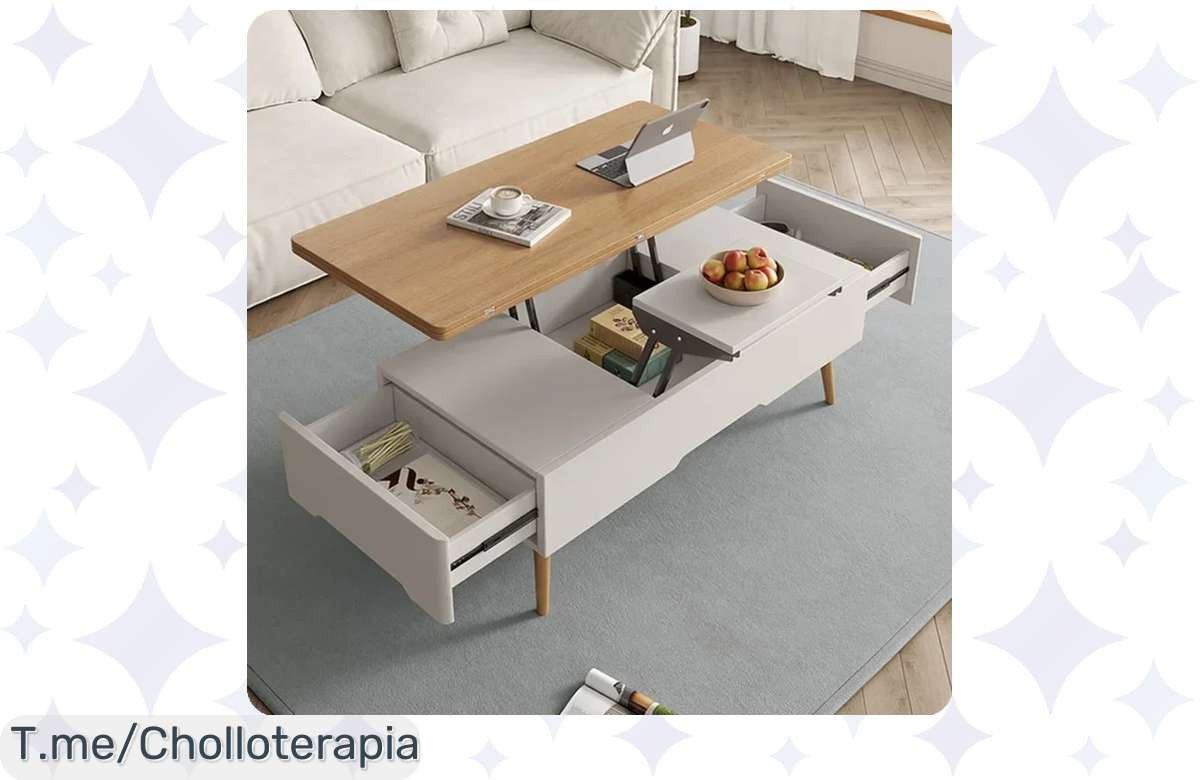 Transforma tu hogar con la mesa de centro Trau: ¡organiza y sorprende a todos! Aprovecha este ofertón limitado y dale a tu espacio el estilo que merece, actúa ya.