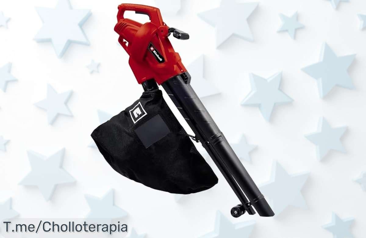 Transforma tu jardín con el aspirador eléctrico de hojas Einhell: potencia loco a 240 km/h y función trituración increíble. ¡Aprovecha este ofertón antes que se agote!