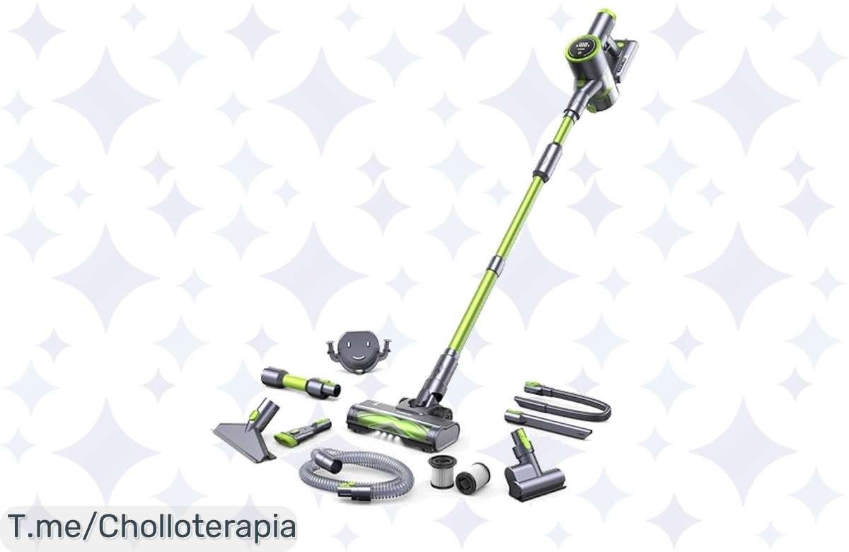 Transforma tu limpieza con la aspiradora Kalado KCV600, un super chollo sin cables que elimina pelos de mascotas y brilla en tus suelos. ¡No pierdas esta oferta única!