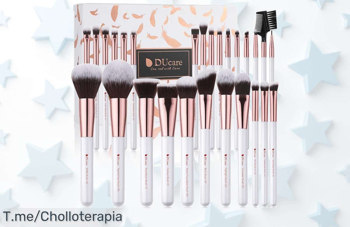 Transforma tu look con la DUcare, brocha de maquillaje profesional a precio loco. Consigue un acabado impecable y deslumbra. ¡Compra ahora antes que se agote!