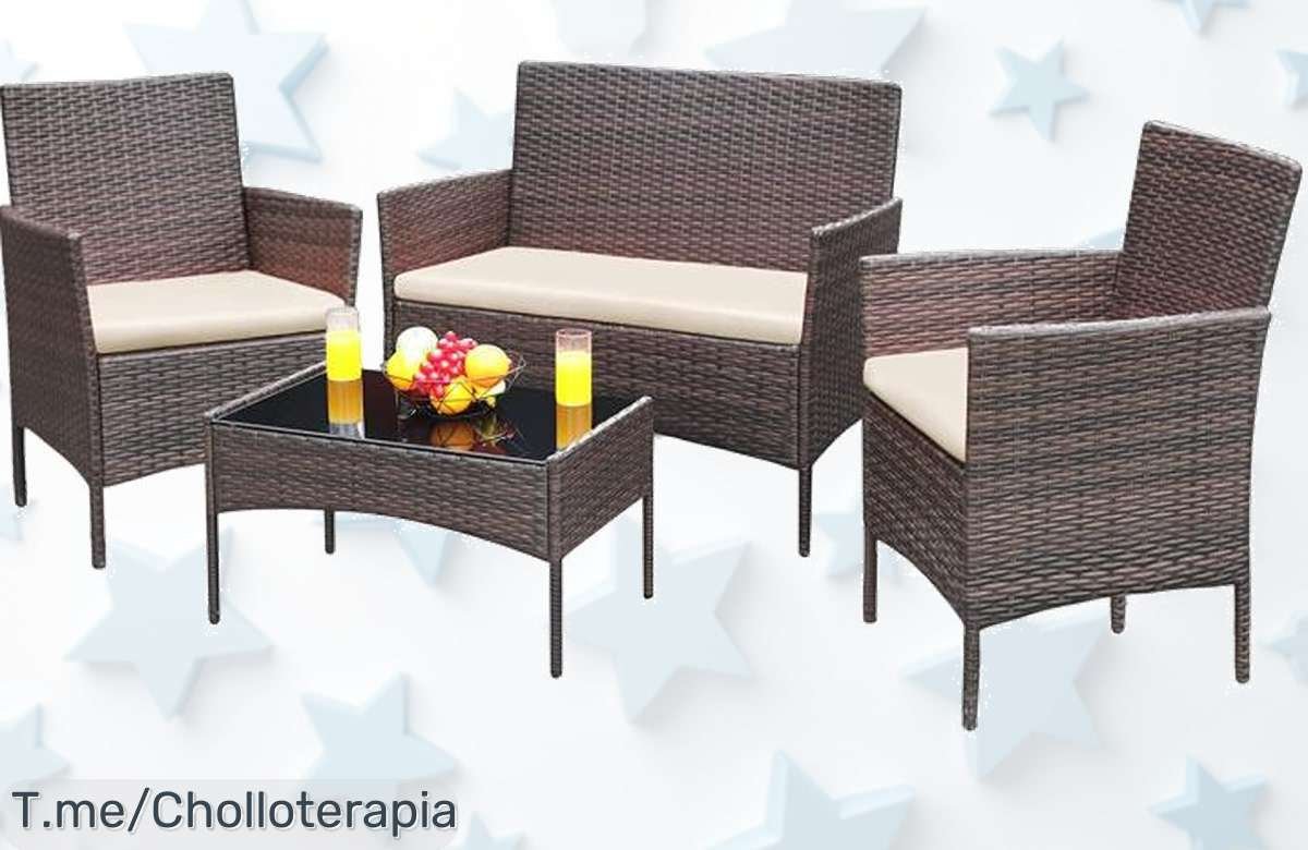 Transforma tu patio en el lugar favorito para relajarte con el super chollo de muebles de ratán ALLINLIFE, ¡oferta limitada que no puedes dejar escapar!