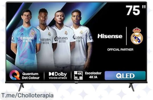 Transforma tu sala con la Hisense 75E7NQ: colores espectaculares y cine en casa a un precio loco ¡No te pierdas este ofertón, queda poco tiempo para aprovecharlo!