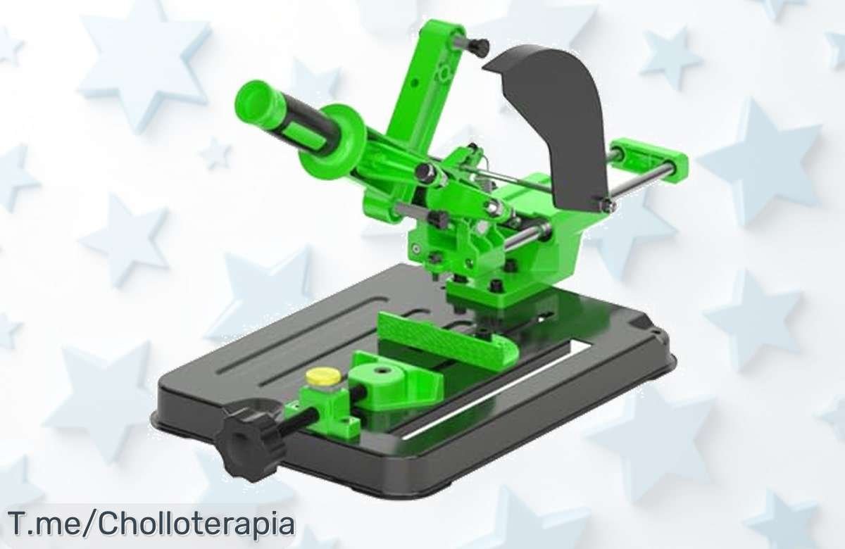 Transforma tu trabajo con el soporte de amoladora angular, cortes precisos y seguridad total. ¡No te pierdas este ofertón limitado a precio loco! Compra ya antes que se acabe.