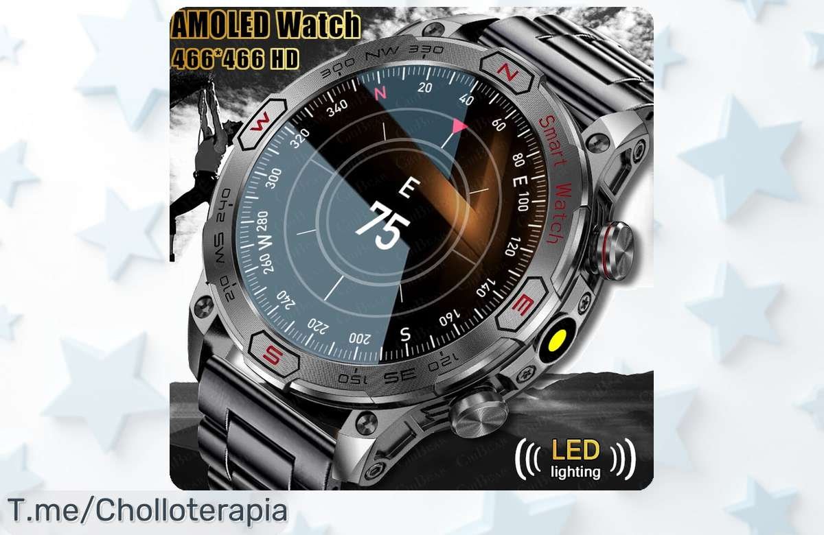 Transforma tu vida con el reloj inteligente AMOLED que todos desean: resistencia al agua, batería duradera y Bluetooth. ¡Aprovecha este ofertón antes de que se acabe!