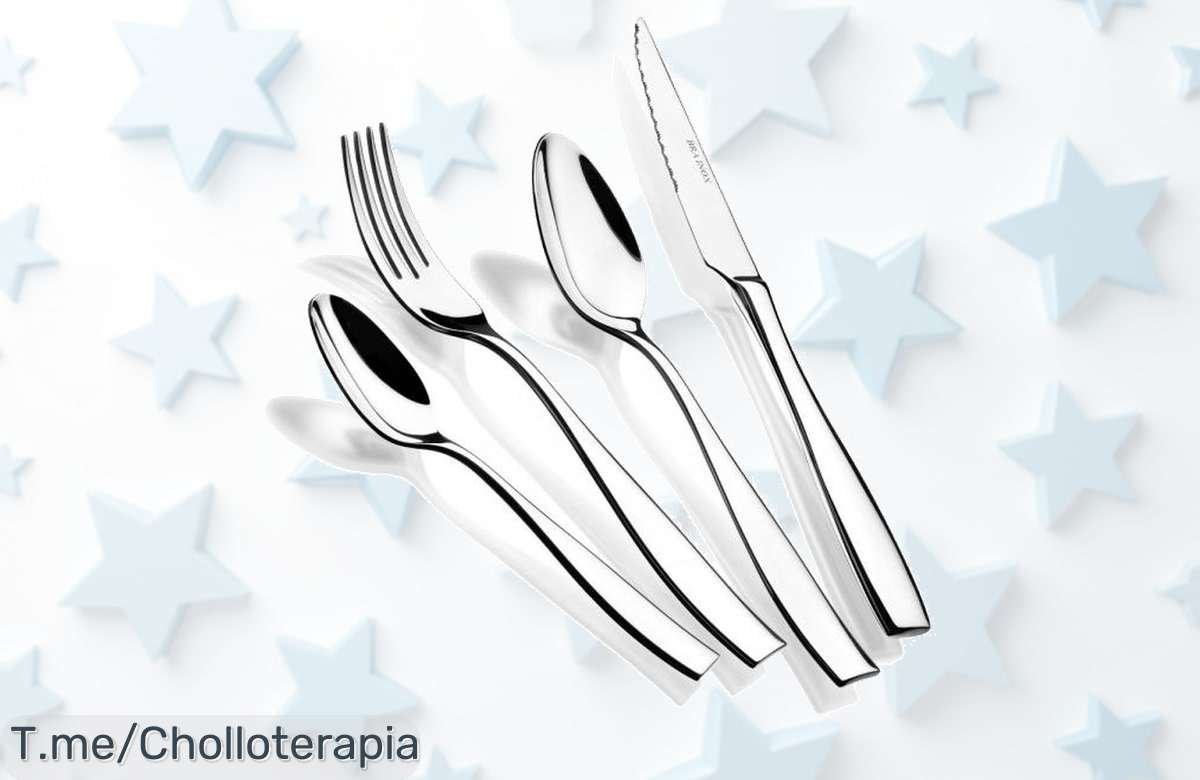 Transforma tus cenas con la cubertería Parma de 24 y 75 piezas, acero inoxidable brillante que deslumbra. ¡Aprovecha el ofertón antes de que se agote!
