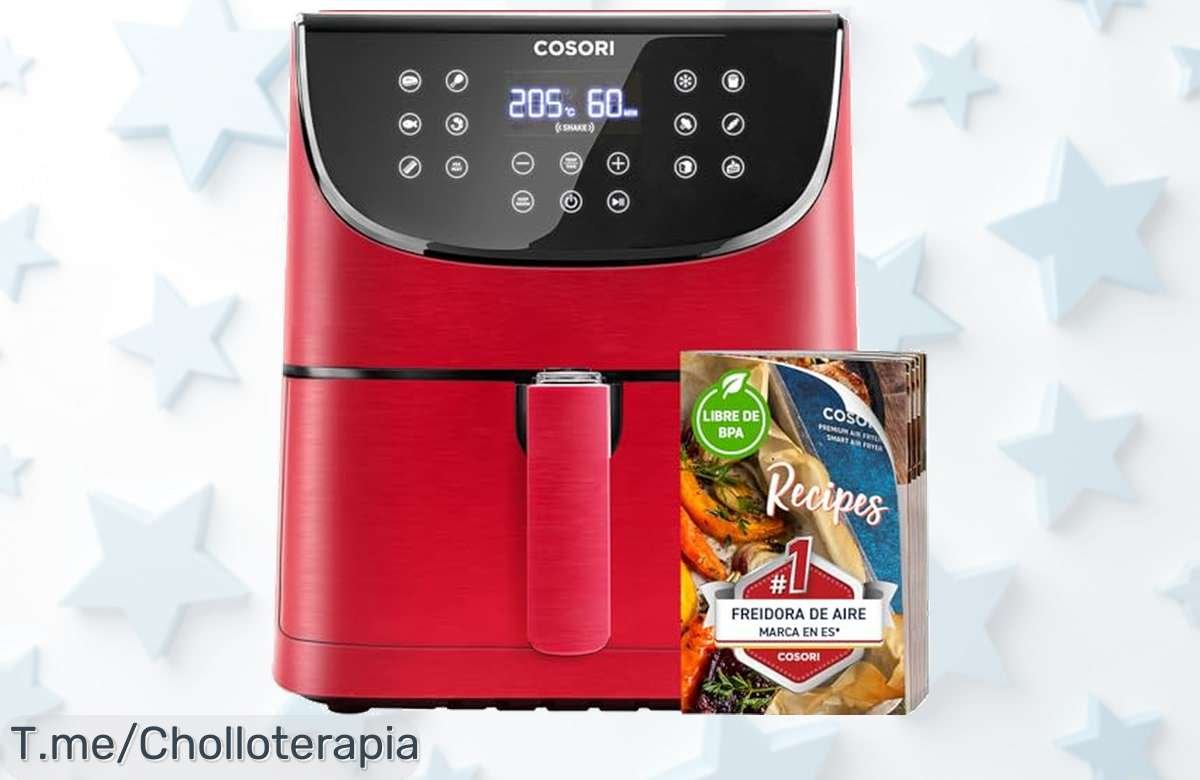 Transforma tus comidas con la Freidora de Aire COSORI: 13 modos automáticos para chef en casa, ¡familias felices al instante! Aprovecha este chollazo antes que se agote.