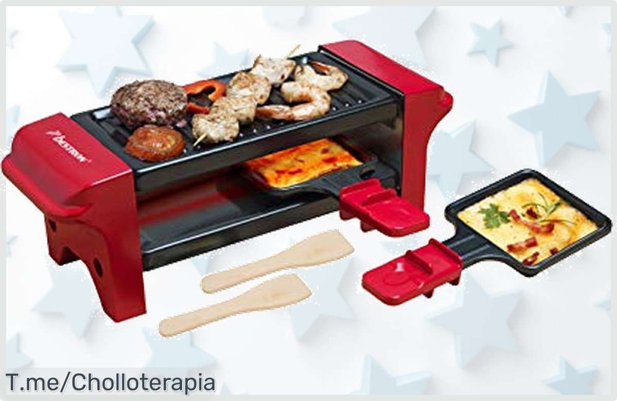 Transforma tus comidas en momentos especiales con la Bestron Mini Raclette, un mini chef para ti ¡y a precio loco! Aprovecha este ofertón antes de que se agote.
