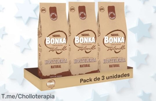 Transforma tus mañanas con Bonka Café en grano natural: ¡llévate 3 paquetes de 1kg a un precio loco! No te pierdas este ofertón limitado, compra ahora y disfruta la experiencia