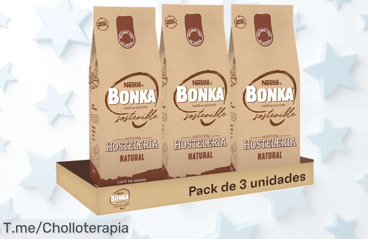 Transforma tus mañanas con Bonka Café en grano natural: ¡llévate 3 paquetes de 1kg a un precio loco! No te pierdas este ofertón limitado, compra ahora y disfruta la experiencia.