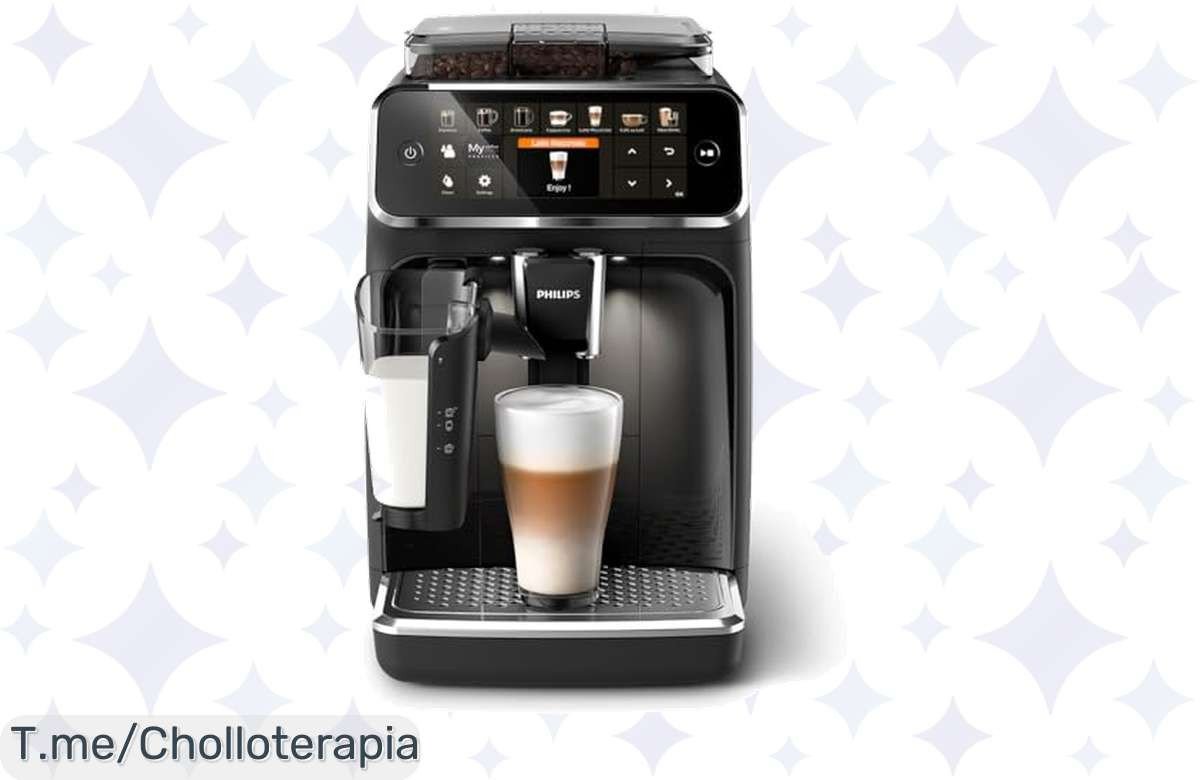 Transforma tus mañanas con la Philips Serie 5400: Espuma perfecta en solo 10 seg, disfruta de hasta 12 cafés personalizados. ¡No te pierdas este ofertón único y limitado!
