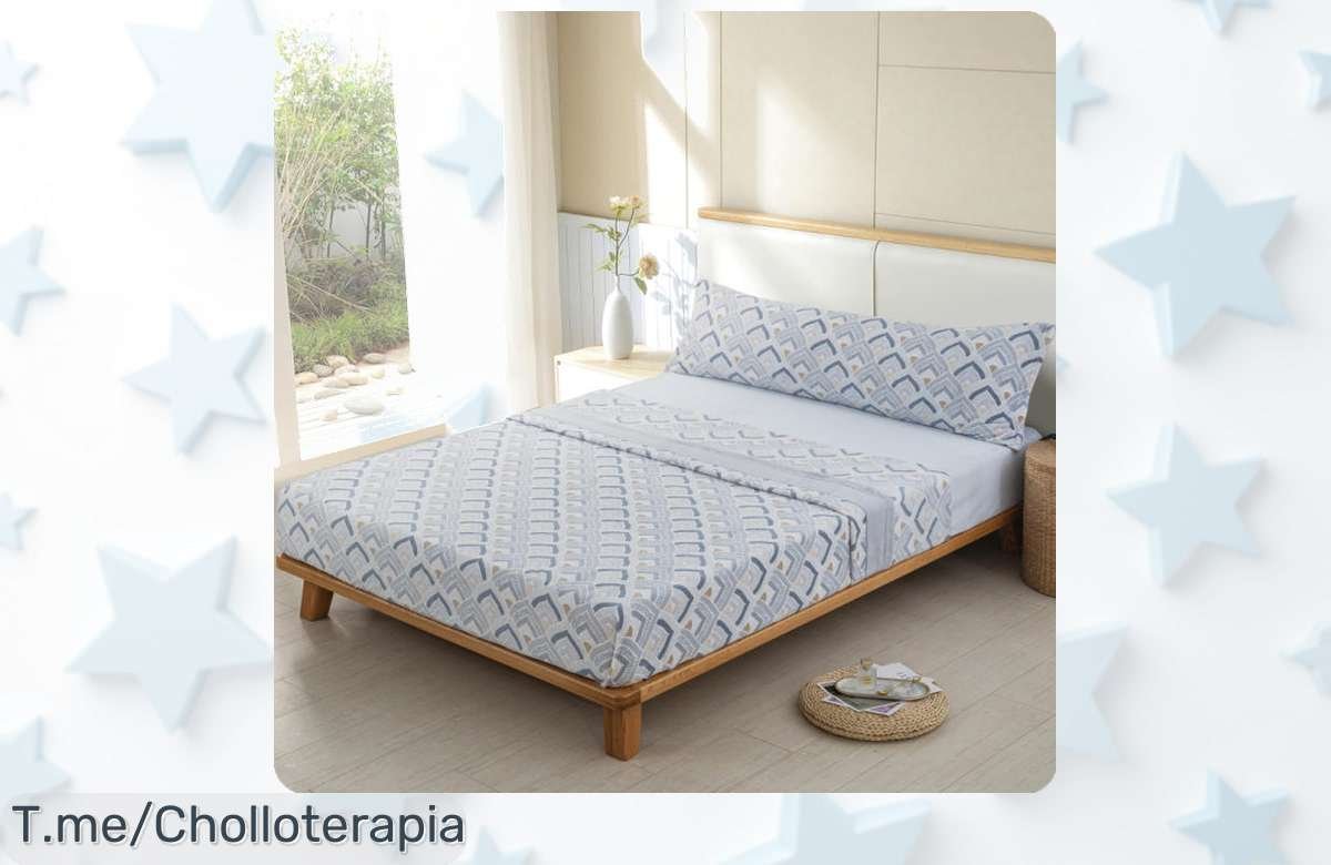 Transforma tus noches con el juego de sábanas Novotextil, suaves como un abrazo y térmicas ¡ofertón exclusivo! Consigue tu descanso ideal antes que se agoten.