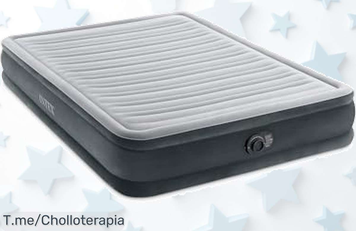 Transforma tus noches con la cama de aire Intex: Soporta hasta 272 kg, se infla en solo 3 minutos y es tan suave que sentirás como si flotaras. ¡Aprovecha este ofertón antes de que desaparezca!