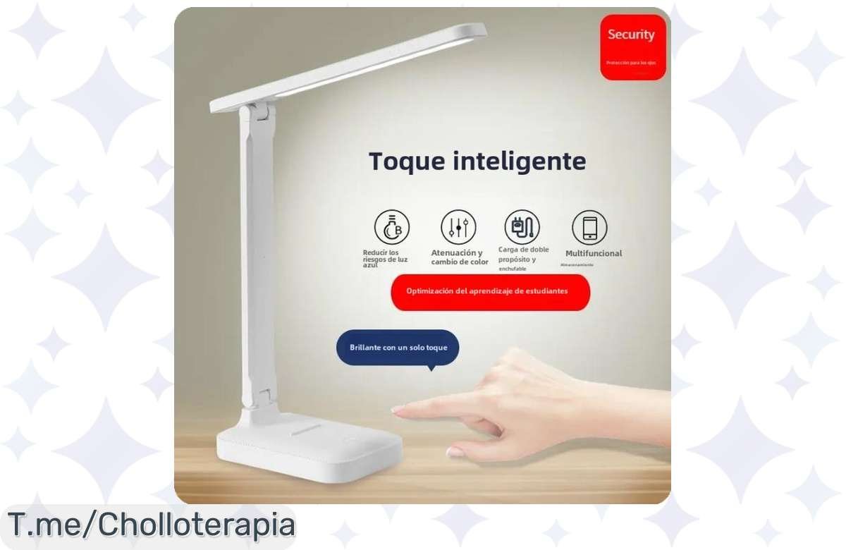 Transforma tus noches con la lámpara de escritorio LED que cuida tus ojos y mejora tu lectura; aprovecha este super chollo y llévatela antes de que se acabe.