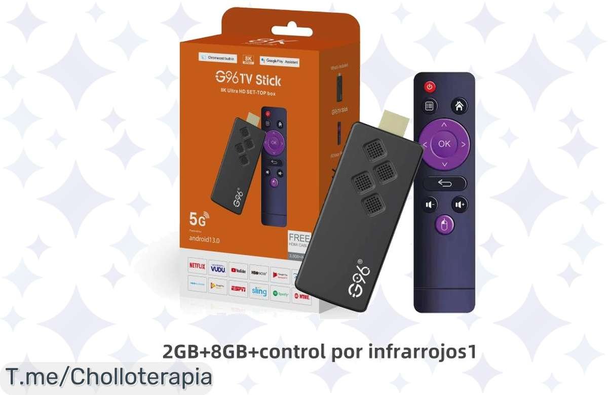 Transforma tus noches de cine con el Dispositivo TV G96 en 8K y Android 13 a un precio loco, disfruta de WiFi Dual y no te quedes sin esta oferta limitada ¡Compra ya!