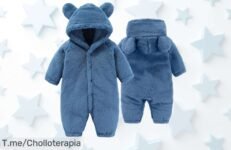 Abriga a tu pequeño con el mono de oso más adorable del invierno, super chollo en diseño fácil para cambios rápidos ¡No te quedes sin él, haz clic y compra ya!