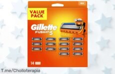 Afeitado perfecto a tu alcance: Gillette Fusion5 con 14 cuchillas de recambio a un precio loco ¡Cuidado para tu piel en oferta limitada, compra ya antes que se agote!