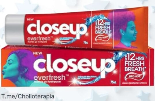 Aliento fresco y dientes más blancos en un solo paso, ¡super chollo! Protege tu sonrisa 12 horas con CLOSE UP No dejes escapar esta oferta única, actúa ya antes que se agote