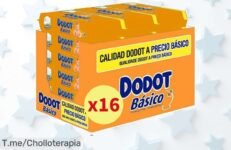 Aprovecha el super chollo: 16 paquetes DODOT Básico con 864 toallitas a un precio de ganga ¡No te quedes sin tu ofertón, compra ya antes que se agote!