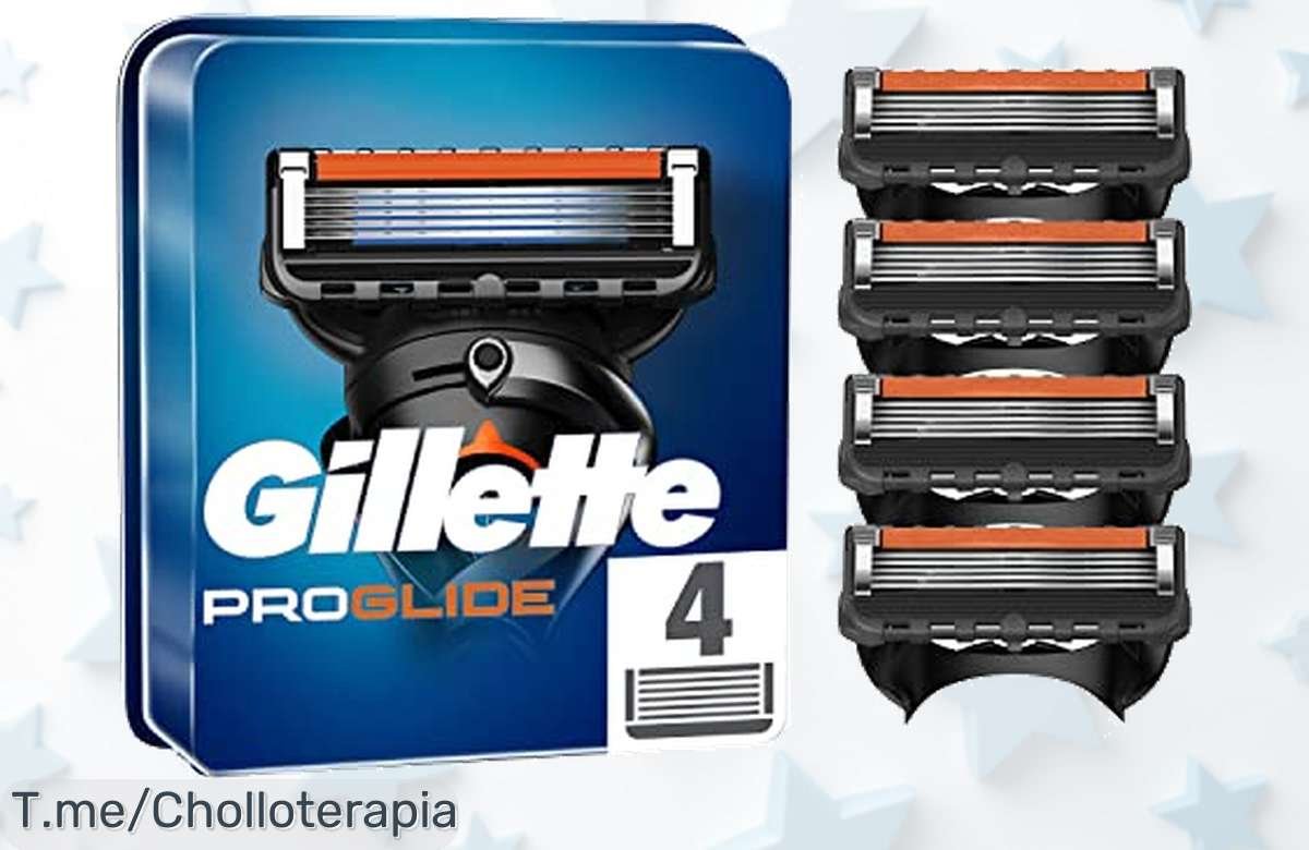 Aprovecha el super chollo de cuchillas Gillette ProGlide, con 5 hojas ultraafiladas que se ajustan a tu rostro para un afeitado preciso. ¡Compra ahora antes de que se agoten!