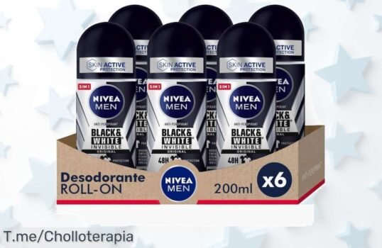 Aprovecha el super chollo del Pack NIVEA MEN Black & White Invisible de 6 unidades, con un descuento brutal para vencer al sudor y sentirte fresco todo el día ¡Compra ya antes que se acabe!