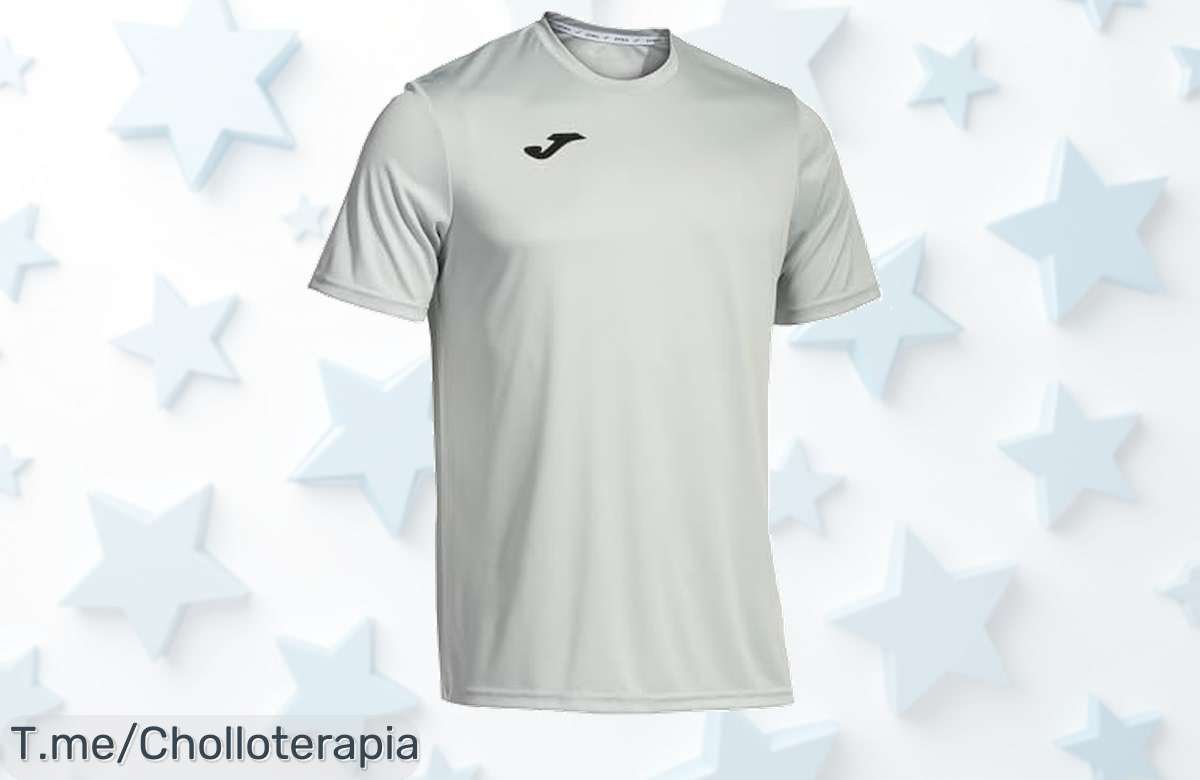 Atrapa el confort y estilo con la camiseta Joma: ligera, transpirable y sin rozaduras. ¡Este ofertón es único! Compra ahora antes de que se acabe esta locura.