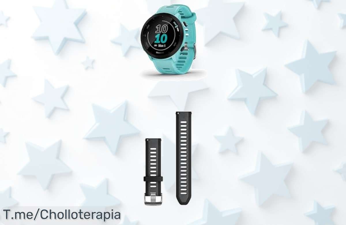 Atrapa el ofertón del Garmin Forerunner 55 con GPS que sigue tus pasos, batería de hasta 2 semanas y correas intercambiables. ¡Compra ya este chollo antes que se agote!