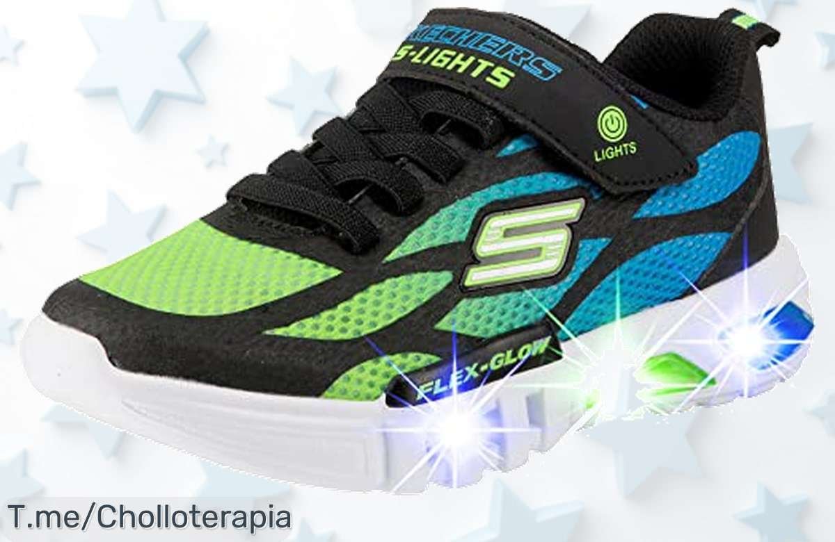 Atrapa el super chollo de las zapatillas Skechers FLEXGLOW DEZLOM para niños, con velcro ajustable y estilo único. ¡Compra ya antes que se agoten esta oferta limitada!