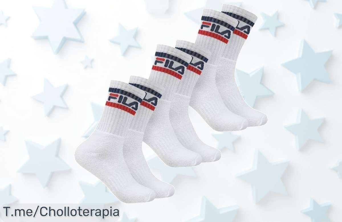 Atrapa este ofertón: 3 pares de calcetines FILA Falk en blanco, ideales para el deporte. Dales a tus pies el estilo que merecen ¡no te quedes sin los tuyos!