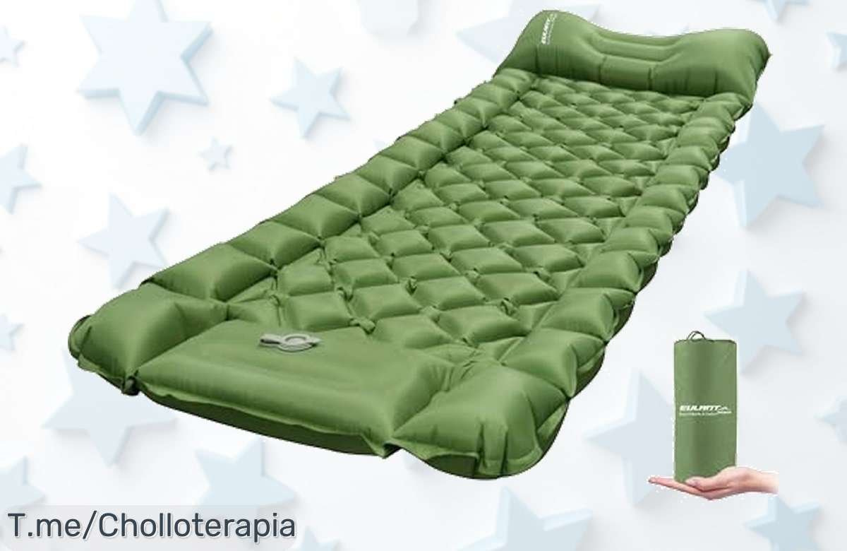 Atrapa la aventura con la increíble esterilla inflable EULANT que se infla en 1 minuto y llévala a donde quieras, ¡aprovecha este super chollo antes de que desaparezca!