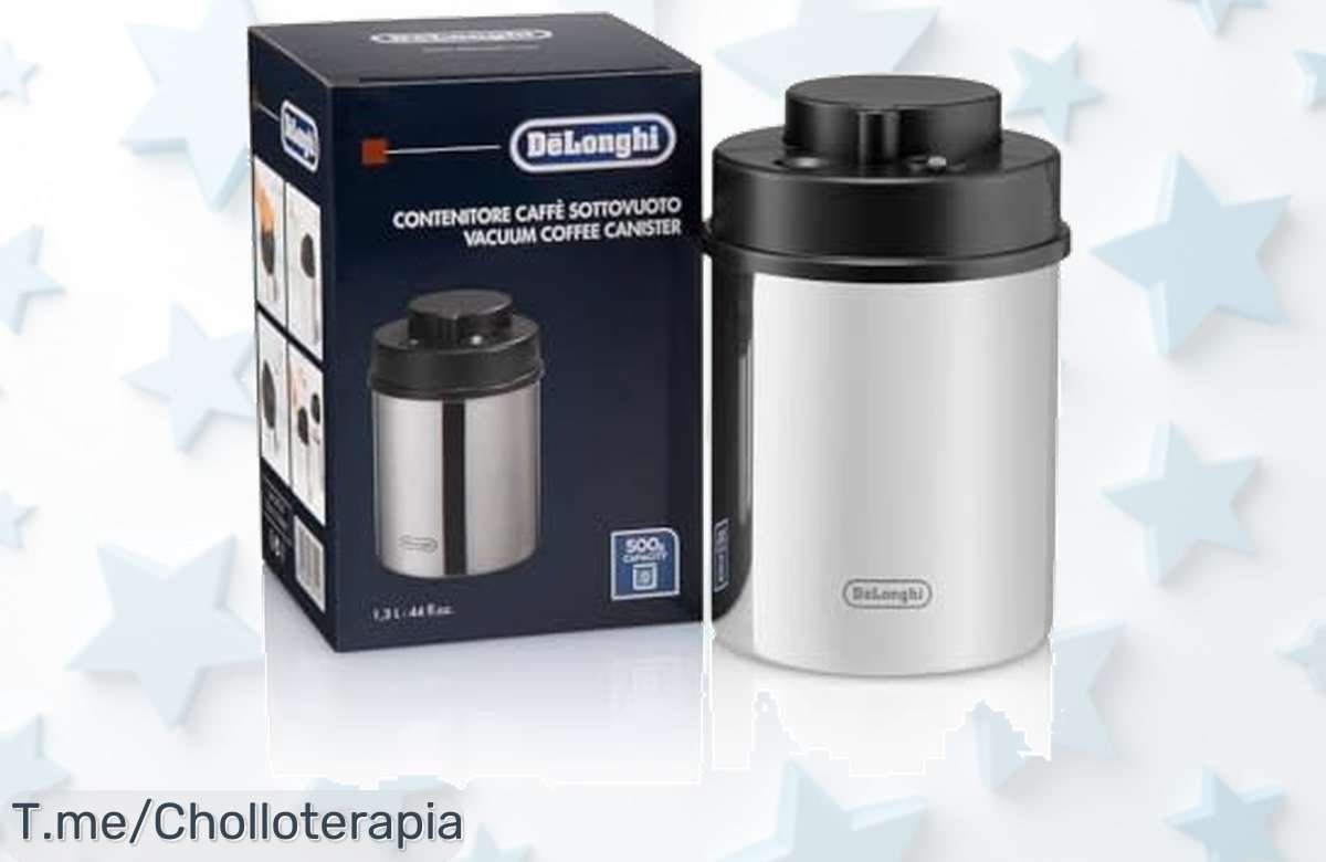 Atrapa la frescura de tu café con el recipiente al vacío De’Longhi DLSC063, disfruta sabores únicos y ahorra en grande. ¡Aprovecha este ofertón antes que se acabe!