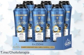 Atrapa la hidratación y dale a tu cabello 48 horas de brillo con Gliss Champú Aqua Revive, ¡super chollo limitado que no querrás dejar escapar!