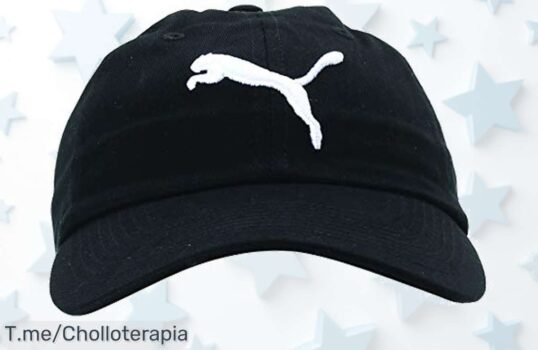 Atrapa tu estilo con la gorra Puma, diseño negro único y ventilación perfecta, ¡super chollo a precio loco! No dejes pasar esta oferta limitada, compra ya antes que se agote