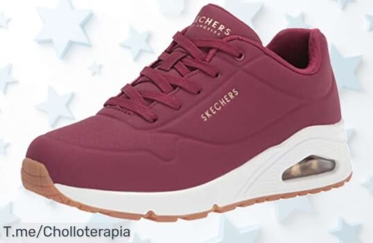 Atrapa tu estilo con las Skechers Uno en Burgundy, ¡ofertón único y súper chollo que no puedes dejar pasar! Compra ya antes de que se agoten y marca la diferencia