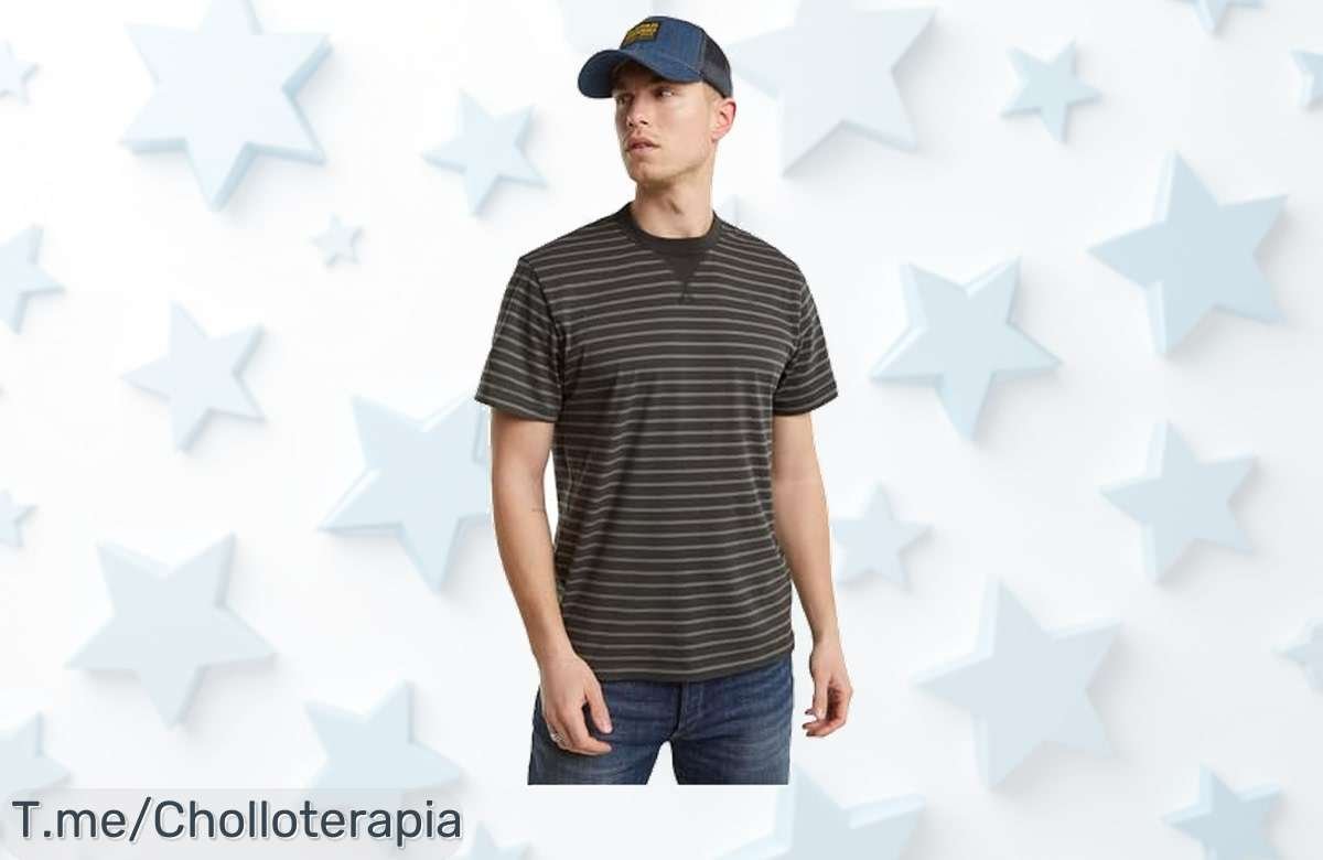Atrapa tu estilo este verano con la camiseta GSTAR RAW Nifous: un super chollo moderno que combina con todo. ¡Compra ahora y brilla antes de que se acabe!