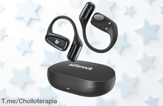 Atrapa tus momentos con los Auriculares BlitzRock a un precio loco y disfruta de 28 horas de música sin parar, ¡no te pierdas este ofertón limitado, actúa ya!