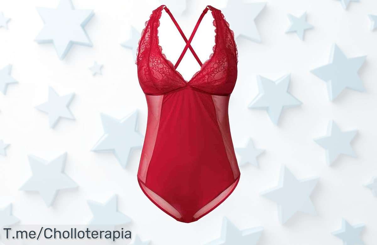 Atrévete a brillar con el body de encaje rojo, una elegancia única que te hará sentir espectacular. Oferta limitada y precio loco, ¡consigue el tuyo ya!