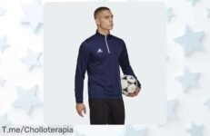 Atrévete a brillar con la Adidas Sudadera Deportiva Entrada 22 Super chollo en azul, rojo y negro para un estilo increíble ¡No te quedes sin la tuya, actúa ya!