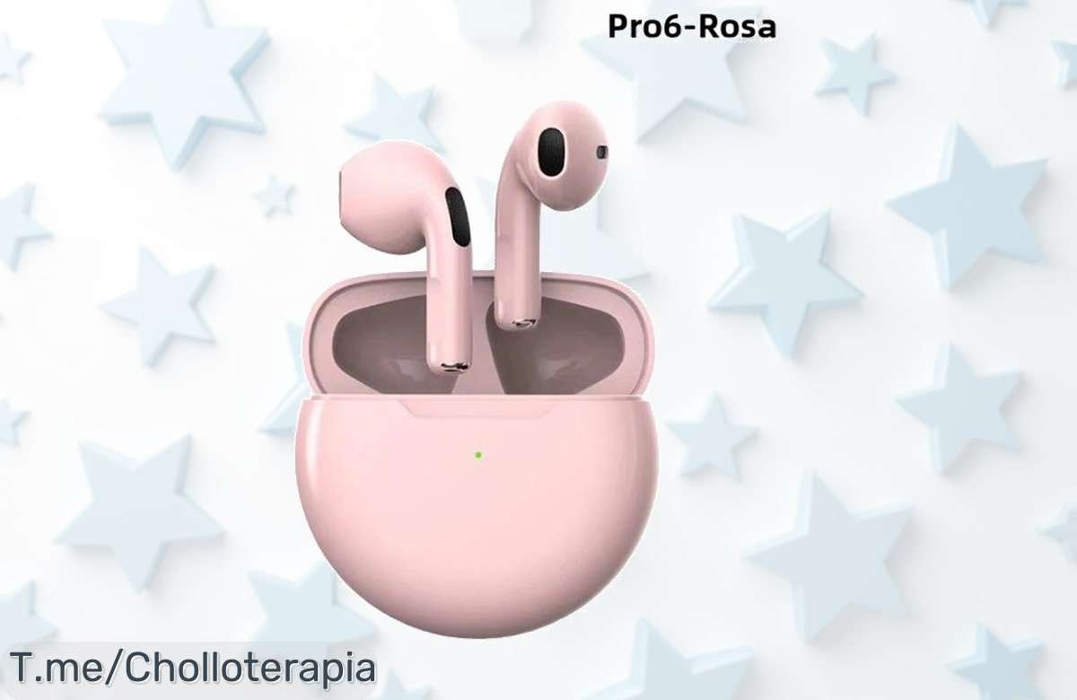 Auriculares Inalámbricos Pro 6 TWS a precio loco: ¡sonido estéreo, impermeables y con memoria! No pierdas esta oferta voladora, cómpralos ya antes que se agoten.