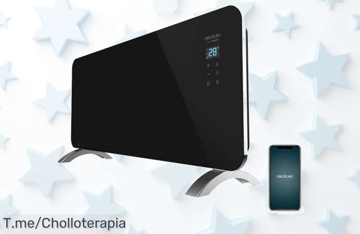 Calienta tu hogar con el Cecotec Radiador Eléctrico de Cristal WiFi a un precio loco, controla la temperatura desde tu móvil y aprovecha este ofertón antes que se agote.