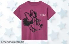 Camiseta júnior Minnie Mouse: Un super chollo con aberturas laterales que hará brillar a tu pequeño fan ¡Compra ahora y no te quedes sin esta oferta única!
