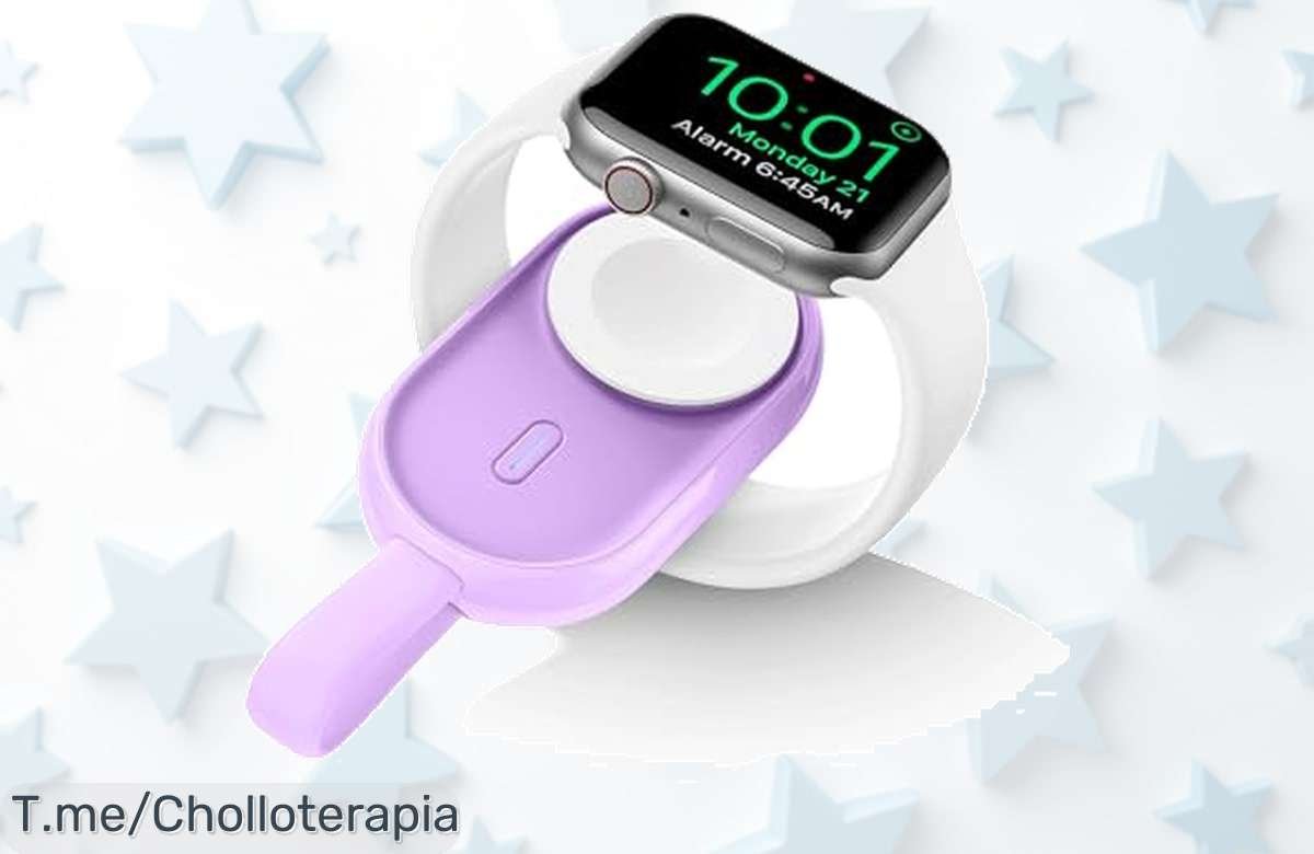 Carga tu Apple Watch sin líos: Consigue la Batería Externa VEGER 1200mAh con carga magnética rápida y segura. ¡Super chollo limitado, no te quedes sin la tuya!