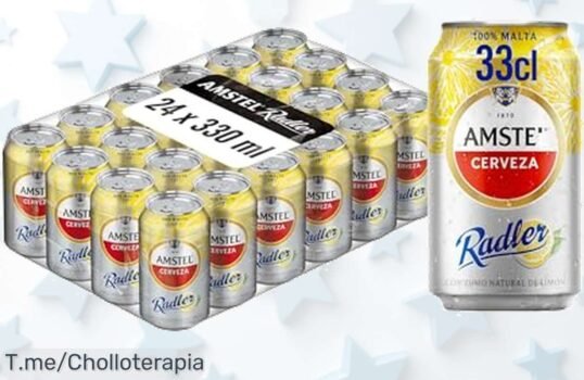 Celebra la vida con Amstel Cerveza Radler: refrescante y deliciosa, ahora a un precio loco por tiempo limitado ¡No te pierdas este ofertón y sorprende a tus amigos!