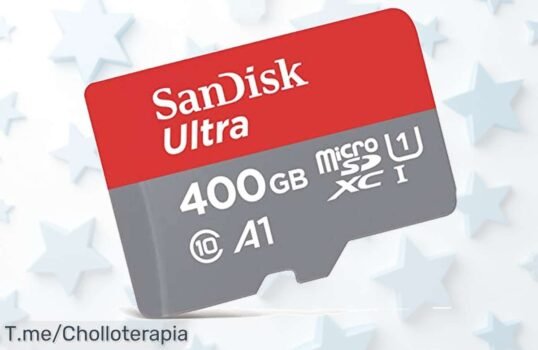 Consigue la SanDisk Ultra microSDXC de 400 GB a un precio loco, con velocidades ultrarrápidas y espacio para tus mejores recuerdos ¡No te quedes sin este ofertón, apúntate ya!