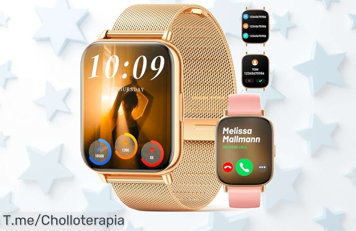 Consigue tu reloj inteligente mujer con llamadas y WhatsApp: un super chollo que controla tu salud y pasos. Oferta limitada, ¡actúa rápido antes de que se agote!