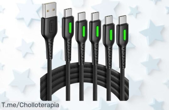 Consigue ya el pack de cables USB C INIU con carga rápida y sincronización, ¡precio loco por tiempo limitado! No te quedes sin tu super chollo, actúa ahora