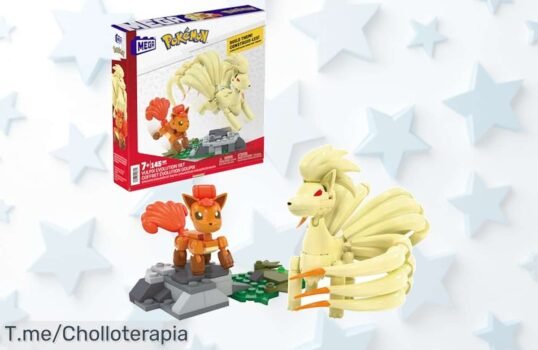 Construye tu Aventura Pokémon: Pack 2 Figuras Vulpix y Ninetales con 145 Bloques, ¡Diversión a Granel! Super Chollo Exclusivo, Consíguelo Ya Antes de que se Agote