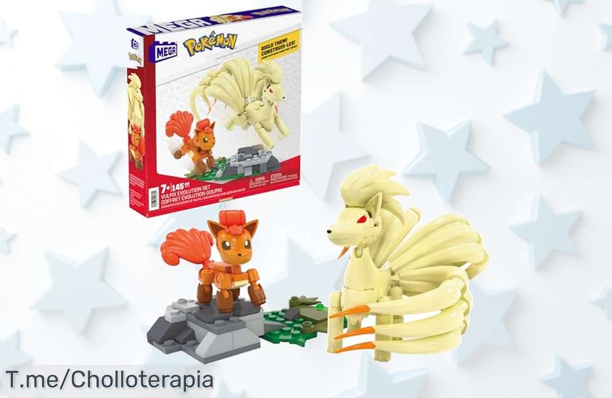 Construye tu Aventura Pokémon: Pack 2 Figuras Vulpix y Ninetales con 145 Bloques, ¡Diversión a Granel! Super Chollo Exclusivo, Consíguelo Ya Antes de que se Agote.