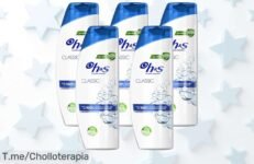 Conviértete en el rey de la limpieza con el pack de 5 champús H&S Anticaspa a un precio loco, ¡dile adiós a la caspa! Aprovecha este ofertón y compra ya antes de que se agoten